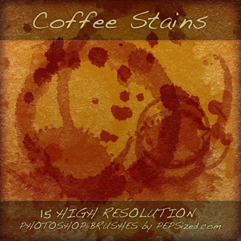 Coffee Stains free Photoshop brushes