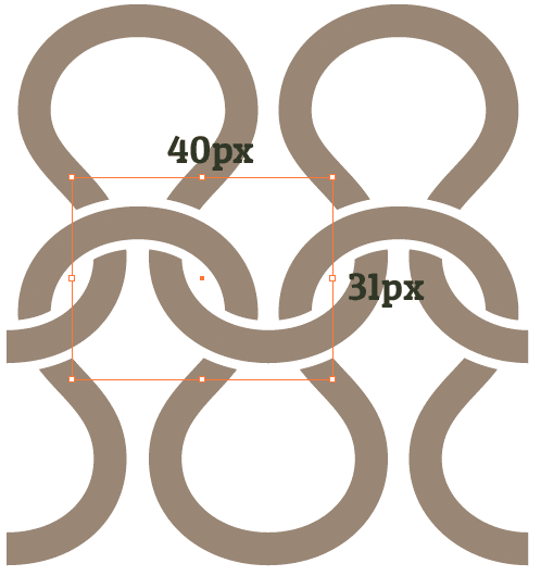 Create a seamless repetitive intertwining knitting pattern