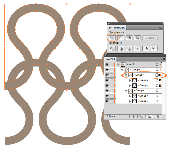 Create a vector knitting pattern - step 5