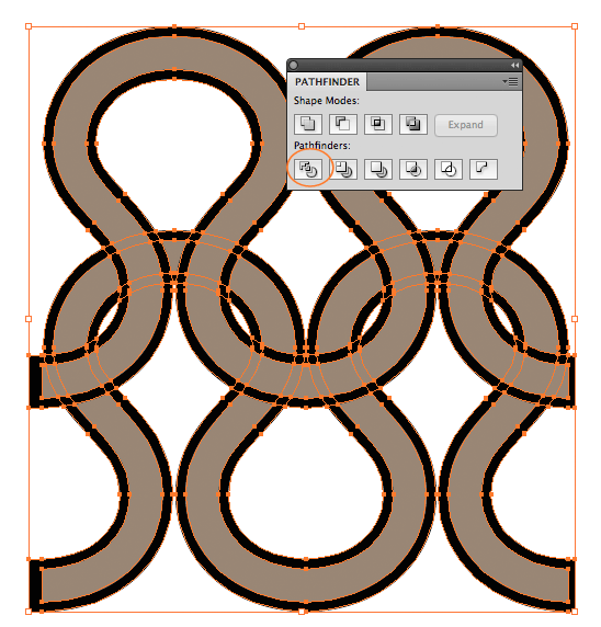 Create a vector knitting pattern step 7