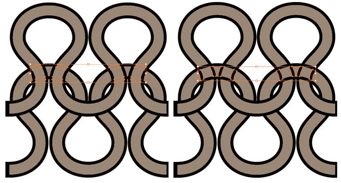 Create a vector knitting pattern - step 4