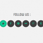 Social Font icons hover effect